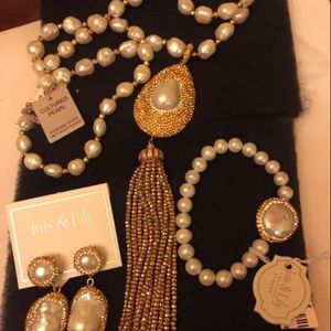 Sterling silver with the pearls